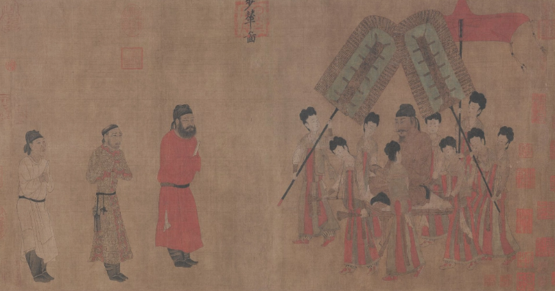 传世名画 | 步辇图 - 唐 阎立本