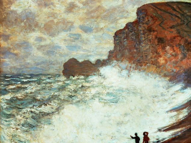 埃特雷塔的暴风雨天气 – 克劳德·莫奈