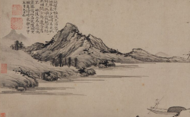 三家山水合卷王绂