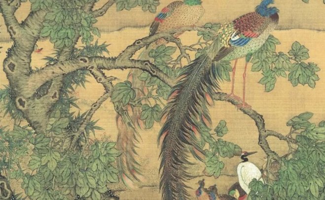 传世名画 | 沈铨《百鸟朝凤图》