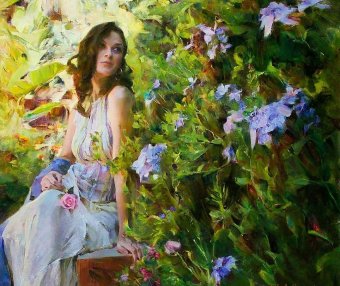 俄罗斯夫妻油画家画的美女，也太养眼了！