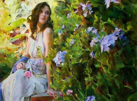 俄罗斯夫妻油画家画的美女,也太养眼了!