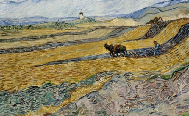 Enclosed Field with Ploughman
