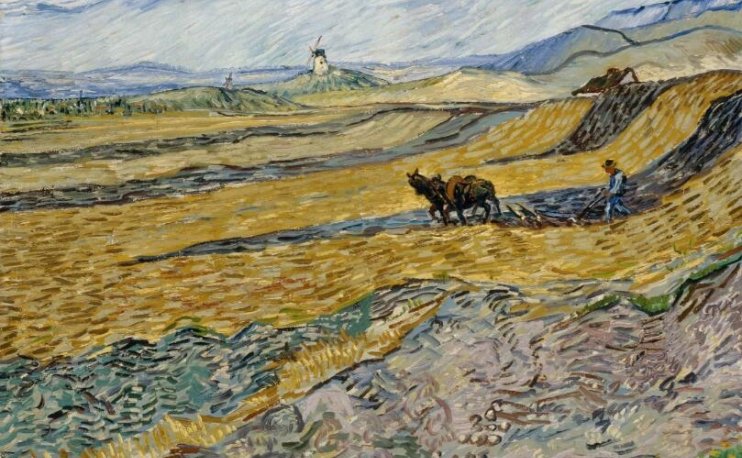 Enclosed Field with Ploughman