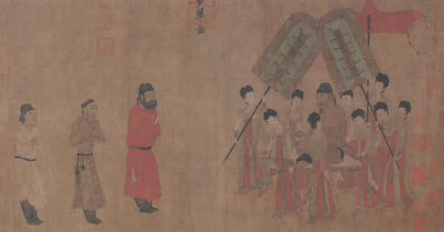 传世名画 | 步辇图 – 唐 阎立本