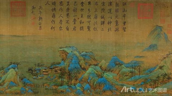 传世名画 | 千里江山图卷 – 北宋王希孟(12G超高清)
