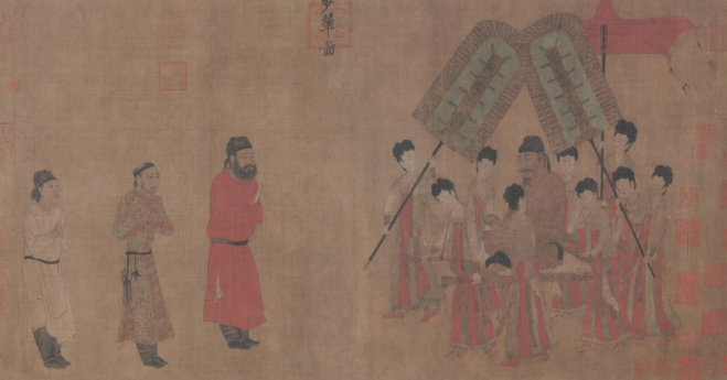 传世名画 | 步辇图 – 唐 阎立本