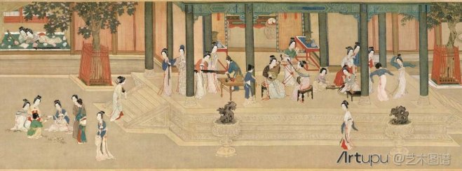 传世名画 | 汉宫春晓图 – 仇英