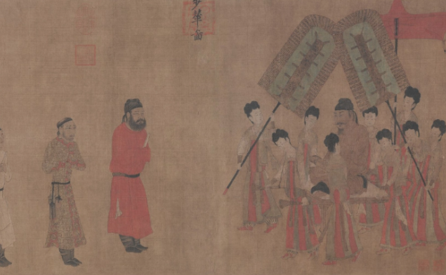 传世名画 | 步辇图 – 唐 阎立本
