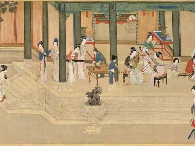 传世名画 | 汉宫春晓图 – 仇英