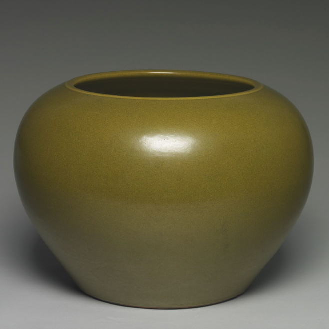 雍正 茶叶末釉缸