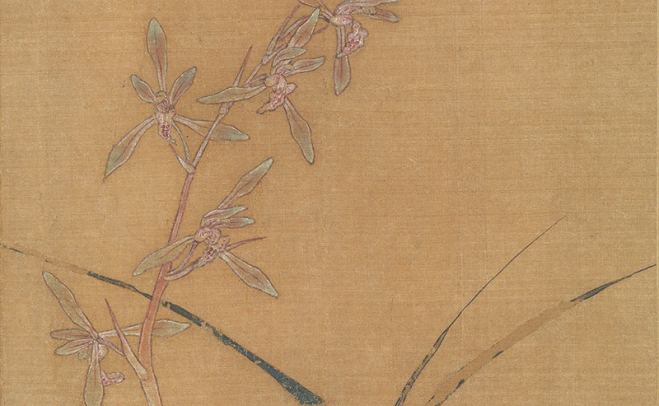 马麟花卉《兰花图》